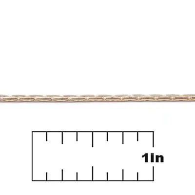 1.25mm Satin Hamilton Gold Plated Brass Beading Chain, by the Foot