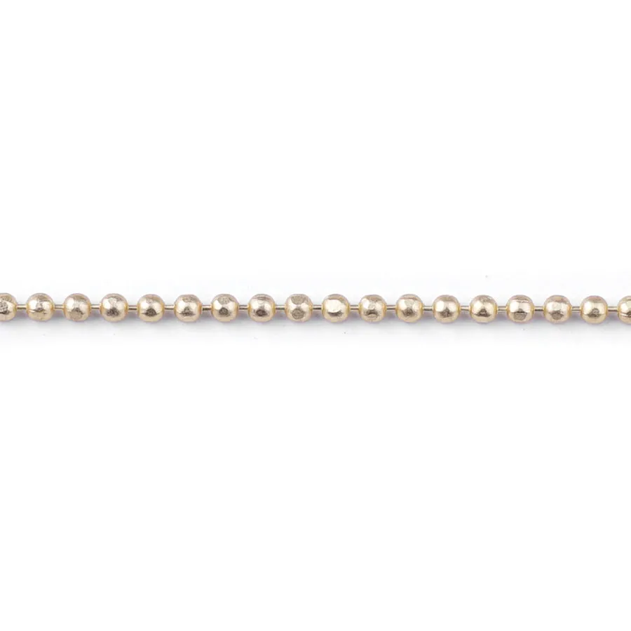 1.5mm Satin Hamilton Gold Plated Diamond Cut Ball Chain, by the Foot