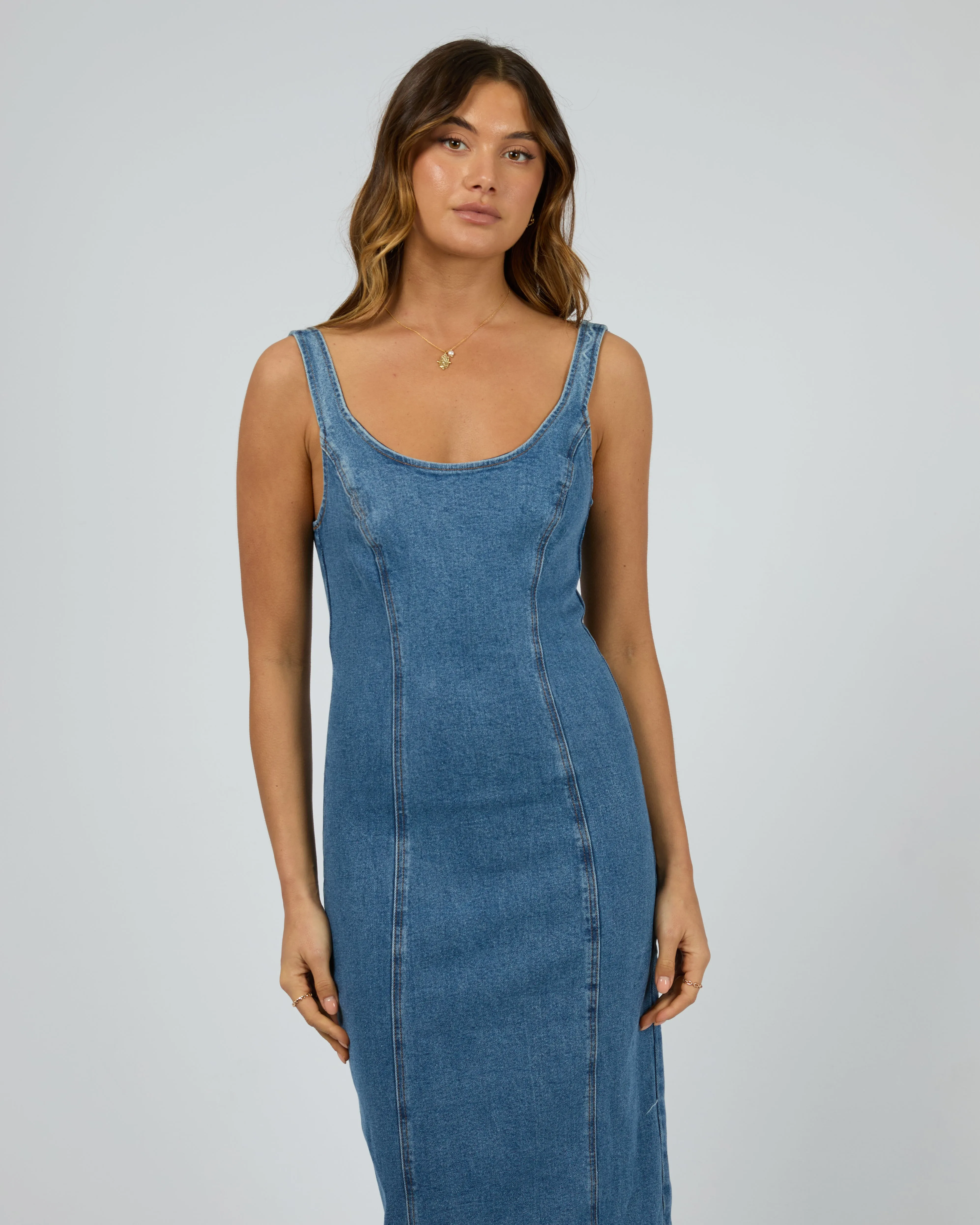 Alexandra Midi Dress Heritage Blue