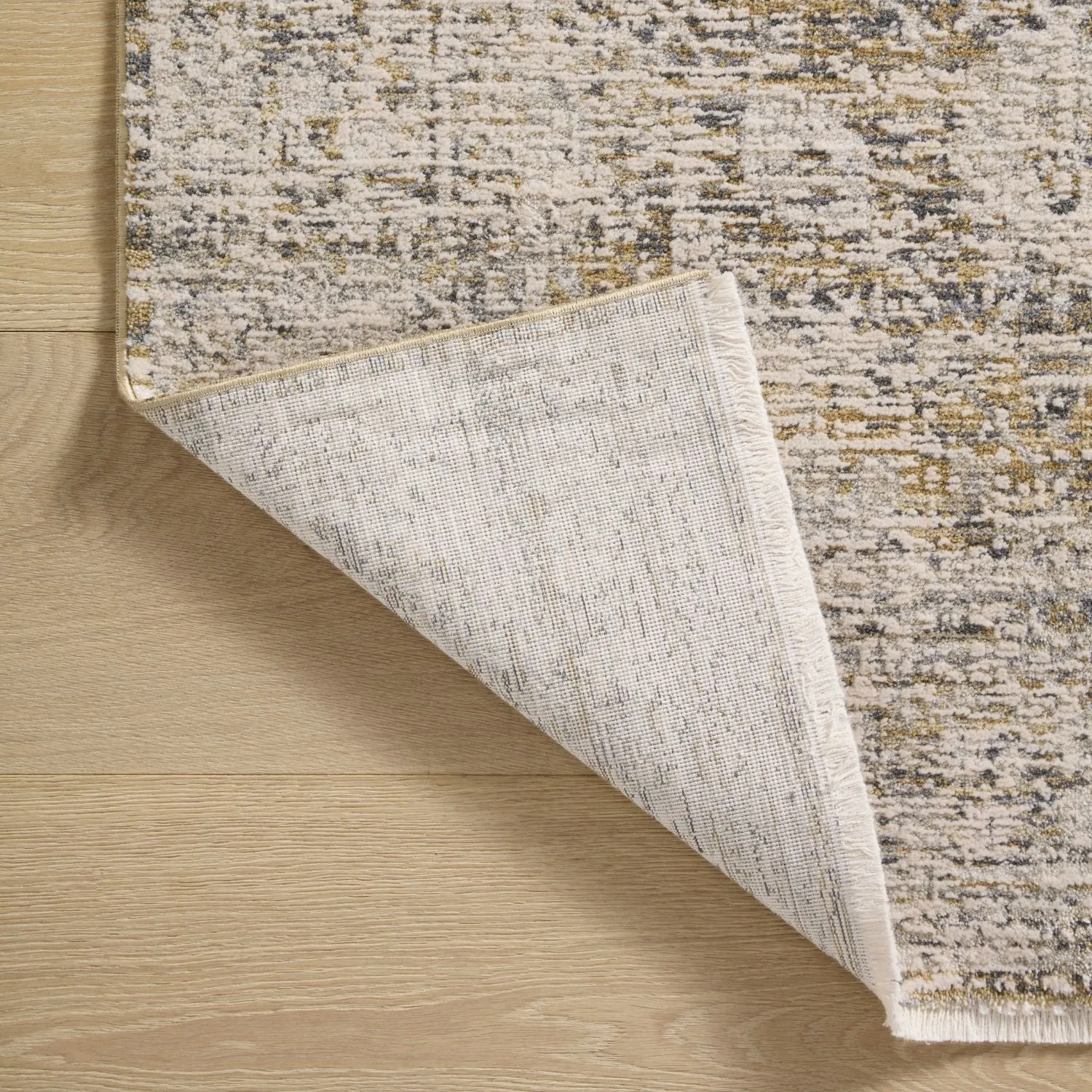 Amber Lewis x Loloi Alie Gold/Beige Round Rug