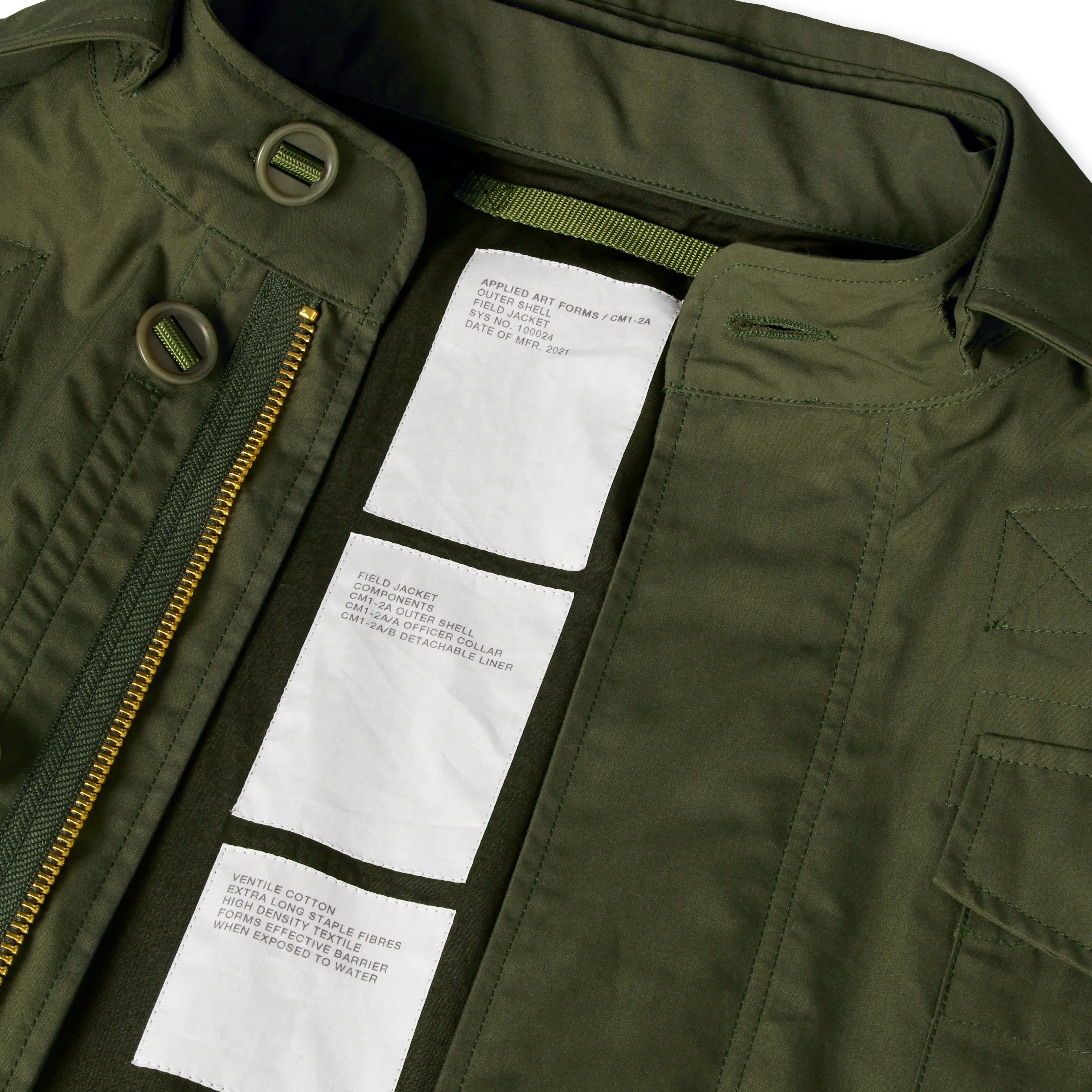 Applied Art Forms -  CM1-2 Field Jacket Military Green - (Green)