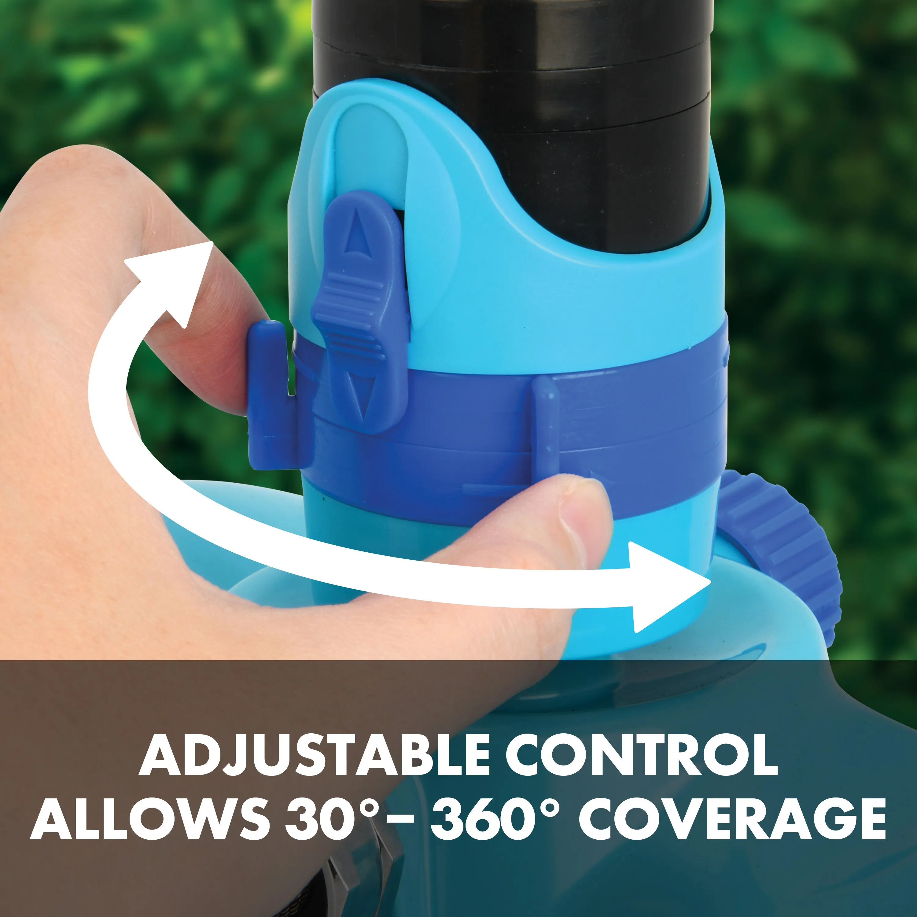 Aqua Joe AJ-MSSBM Turbo Drive 360º Sprinkler | 4 Spray Patterns | Customizable Coverage | 3,740 Sq. Ft. Max Coverage