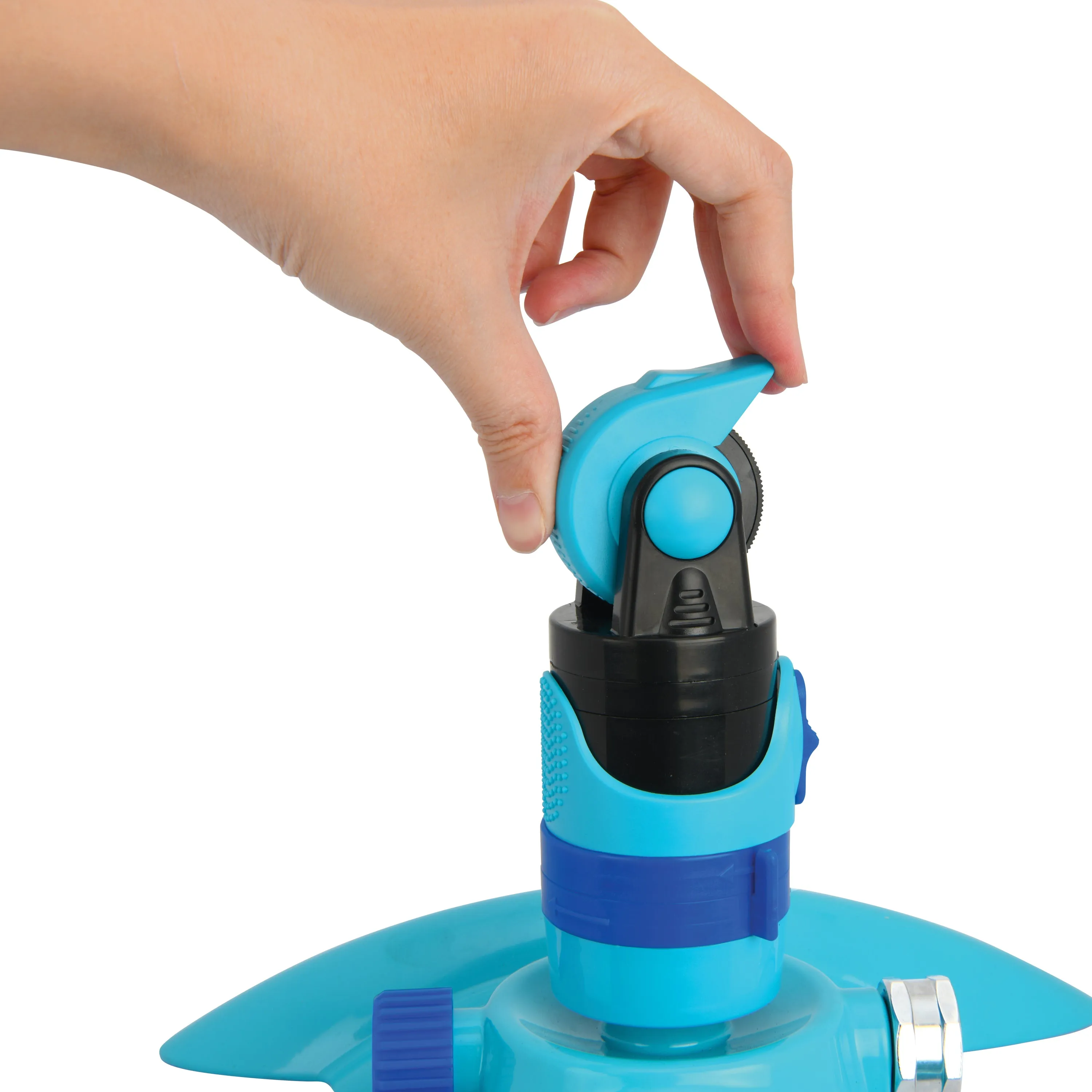 Aqua Joe AJ-MSSBM Turbo Drive 360º Sprinkler | 4 Spray Patterns | Customizable Coverage | 3,740 Sq. Ft. Max Coverage
