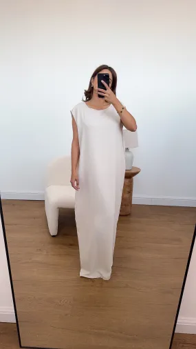 basic slip dress cream