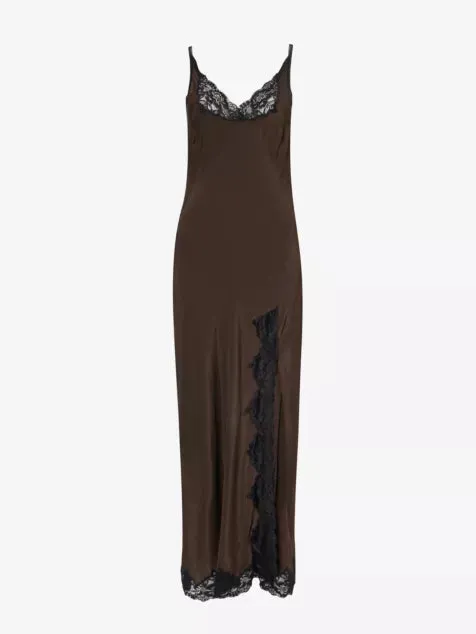 Bec   Bridge Deja Vous Slip Dress  - Chocolate