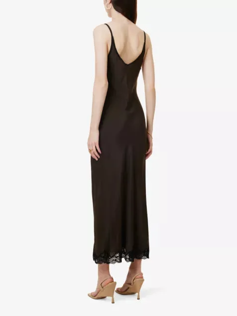 Bec   Bridge Deja Vous Slip Dress  - Chocolate