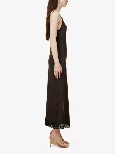 Bec   Bridge Deja Vous Slip Dress  - Chocolate