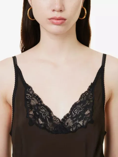 Bec   Bridge Deja Vous Slip Dress  - Chocolate