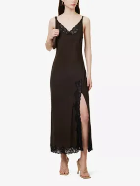 Bec   Bridge Deja Vous Slip Dress  - Chocolate