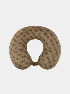 Beige Logo Travel Neck Pillow