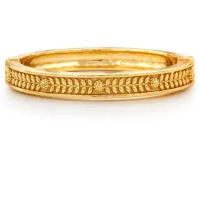 Berry Vine Hinged Bangle, S/M - Gold