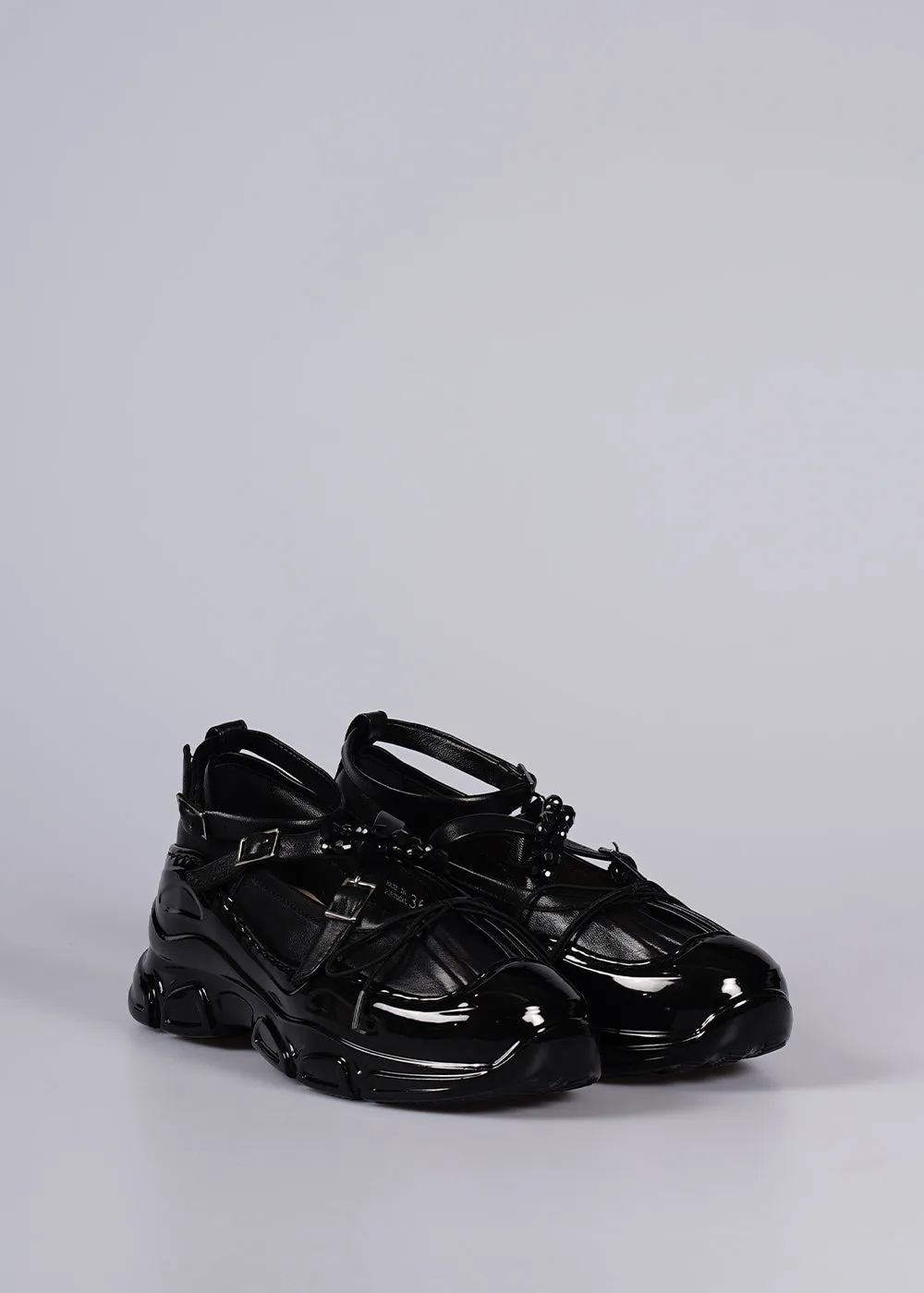 Black Criss-Cross Ballerina Sneakers