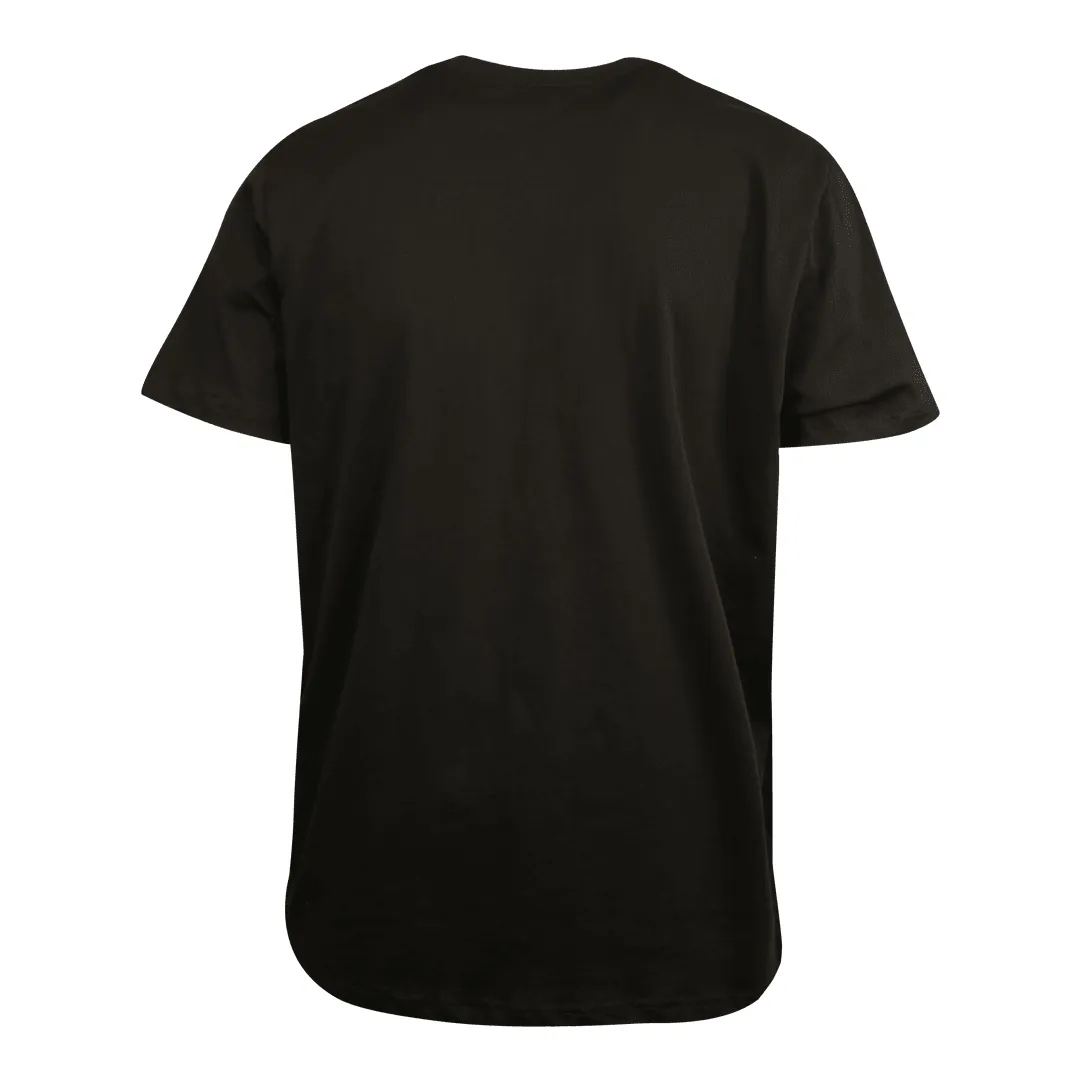Branded  Men's Black Glossy Text S/S T-Shirt