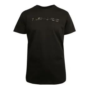 Branded  Men's Black Glossy Text S/S T-Shirt