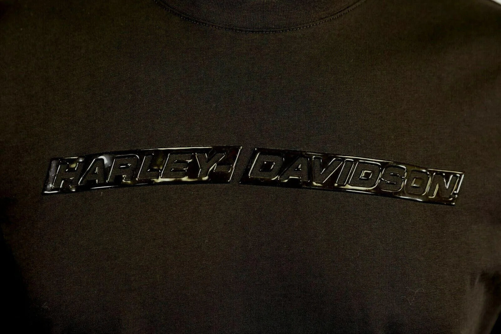Branded  Men's Black Glossy Text S/S T-Shirt