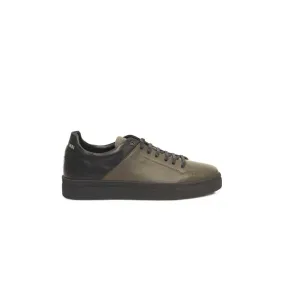 Cerruti 1881 Green Leather Men's Men's Sneaker