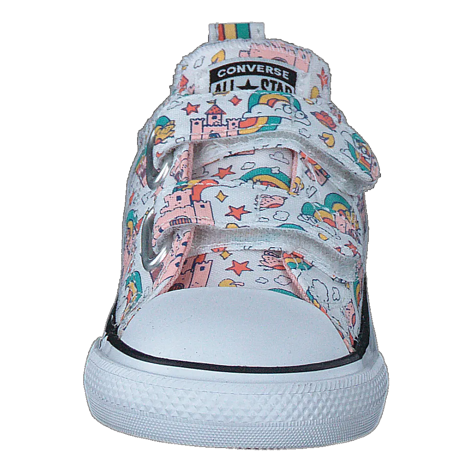 Chuck Taylor All Star 2v Rainb 102-white/storm Pink/washed Te