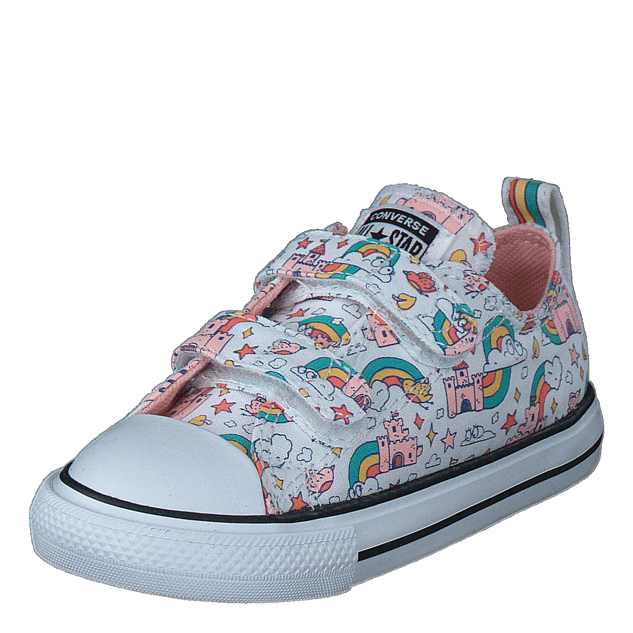 Chuck Taylor All Star 2v Rainb 102-white/storm Pink/washed Te