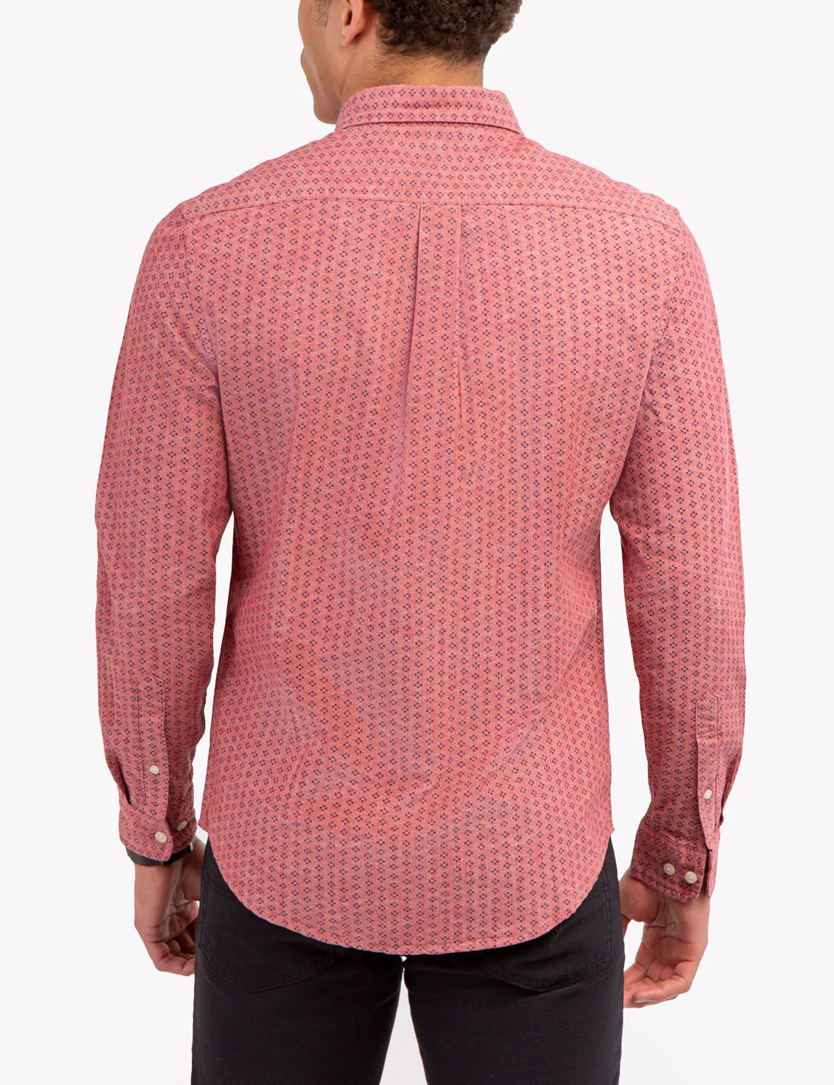 COTTON SLUB DISCHARGED PRINT SHIRT