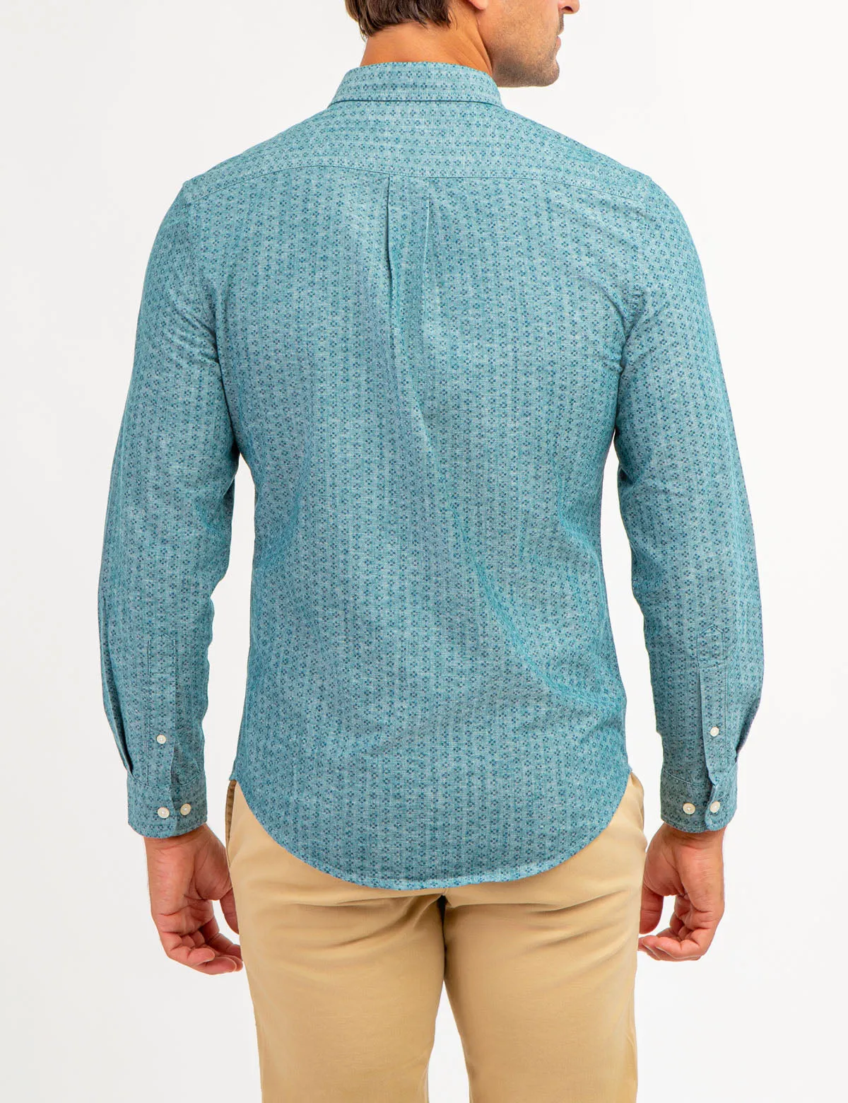 COTTON SLUB DISCHARGED PRINT SHIRT