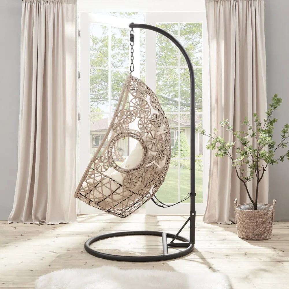 Daisy Floral Pattern Indoor Outdoor Hanging Chair