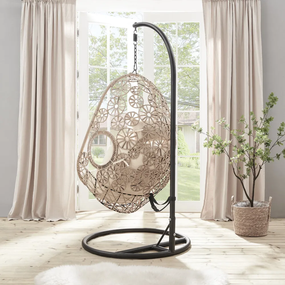 Daisy Floral Pattern Indoor Outdoor Hanging Chair