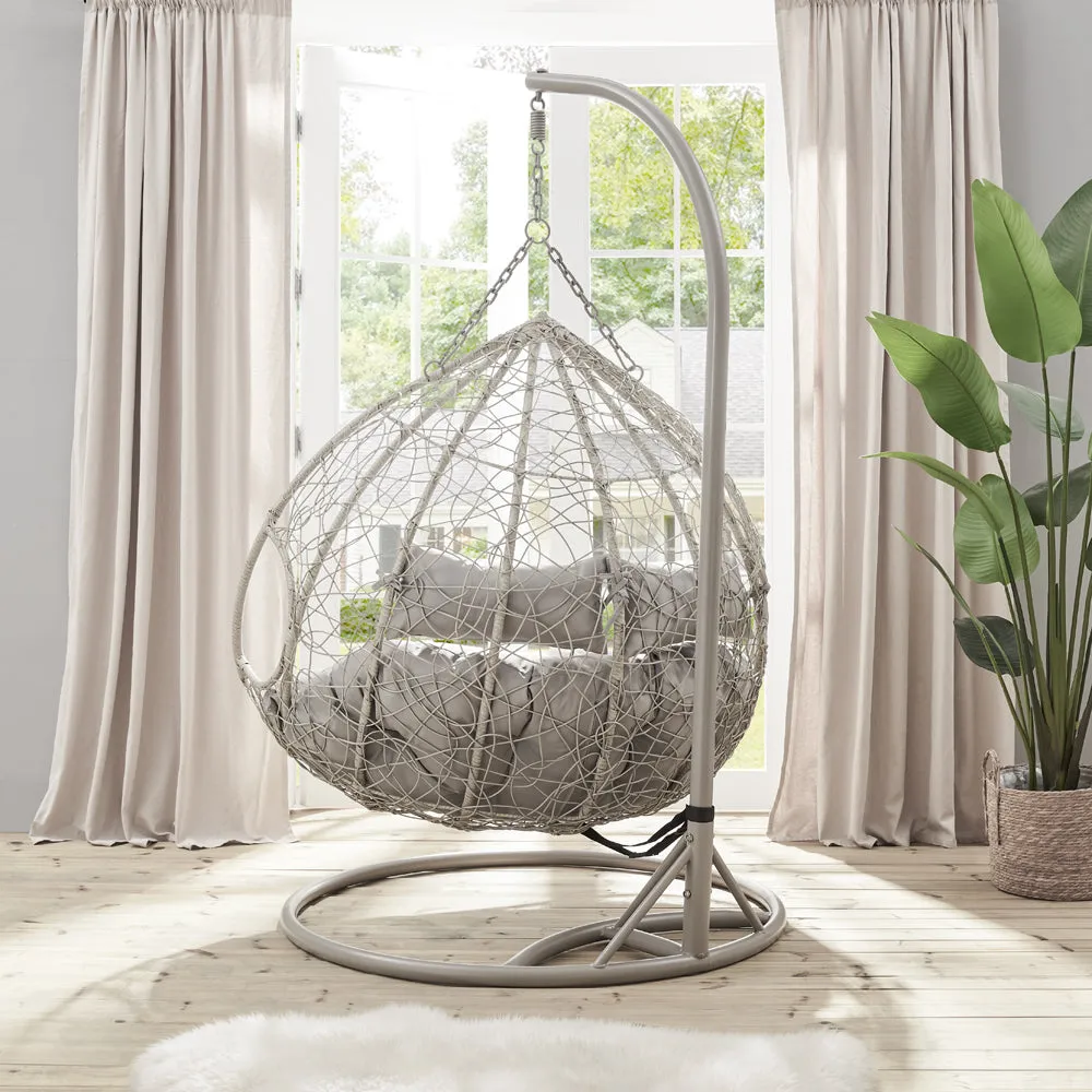 Deneb Light Grey Indoor Outdoor Double Hanging Chair