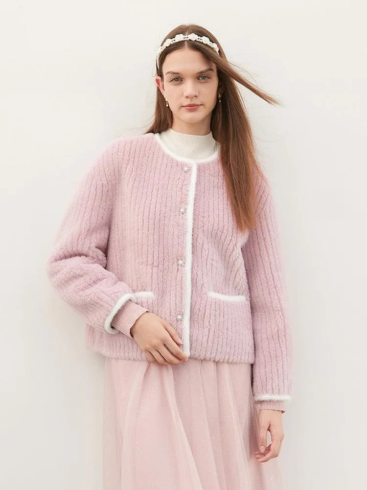 Detachable Flower Woolen Jacket