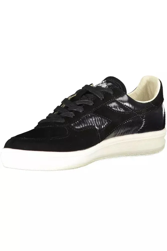 Diadora Black Leather Women Women's Sneaker