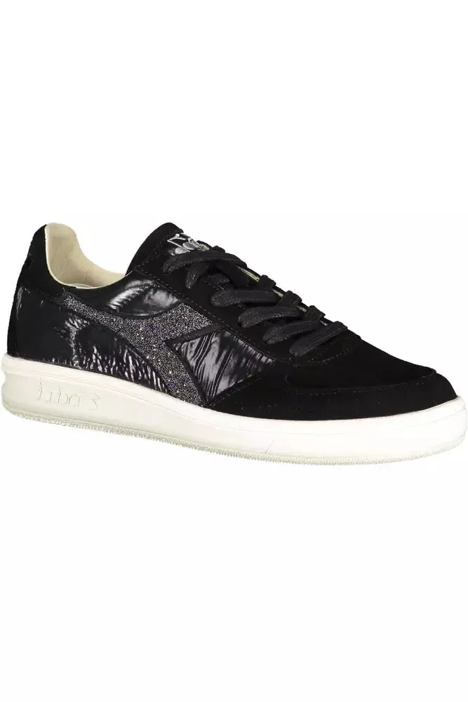 Diadora Black Leather Women Women's Sneaker
