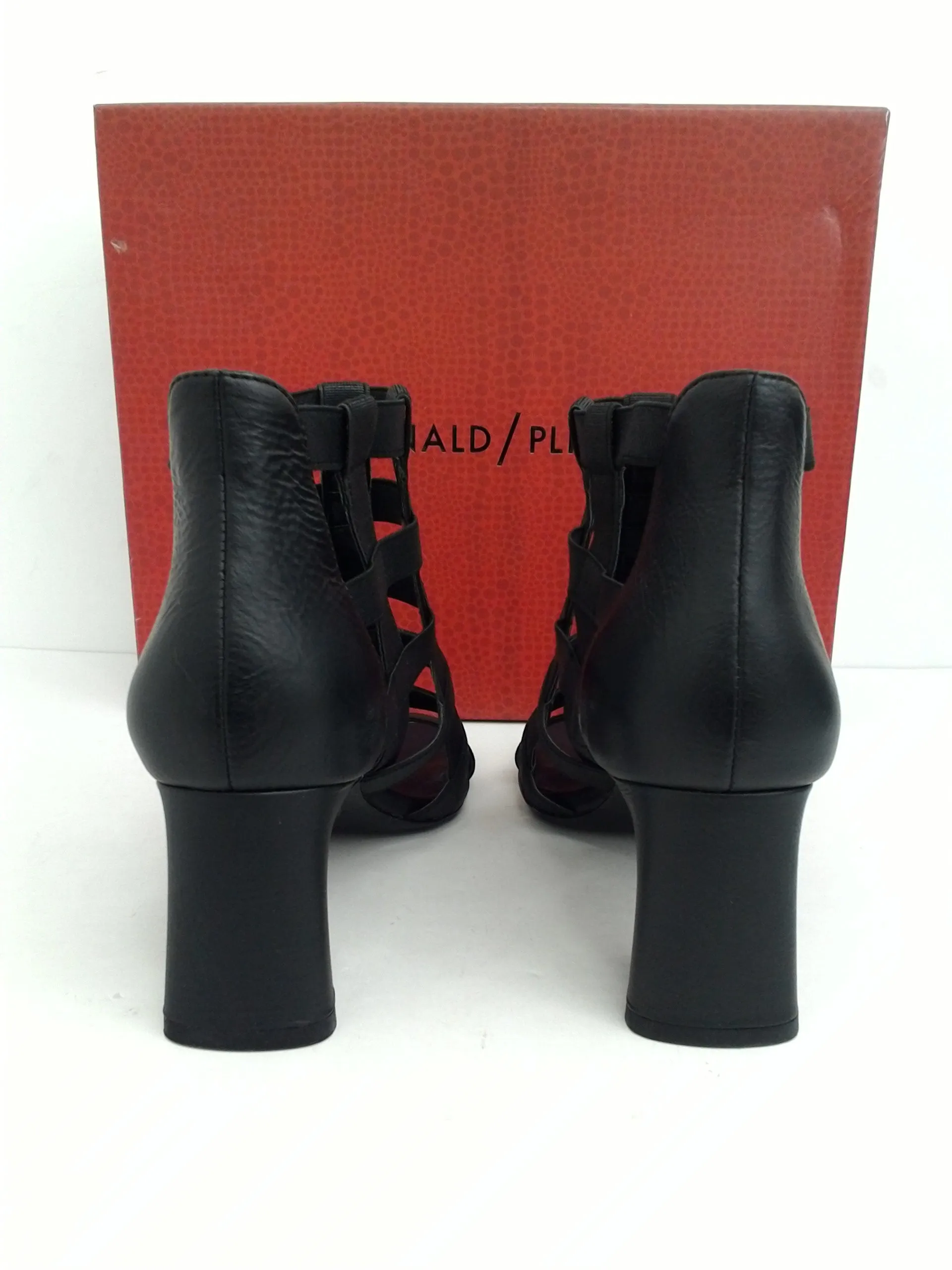 Donald/Pliner Women's Visto Black Metallic Elastic Size 6 M