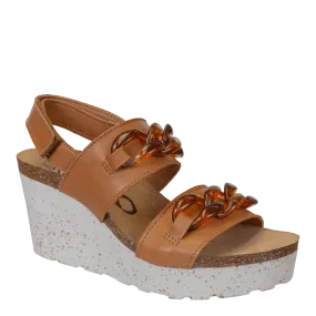 FAIR ISLE in CAMEL Wedge Sandals