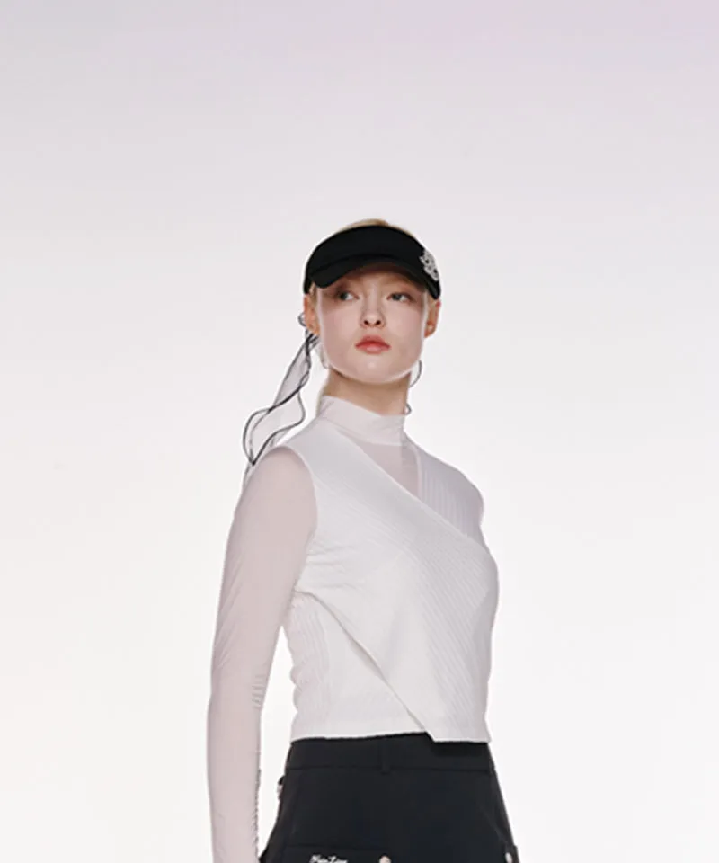 FAIRLIAR Pearl Logo Detachable Ribbon Visor - Black