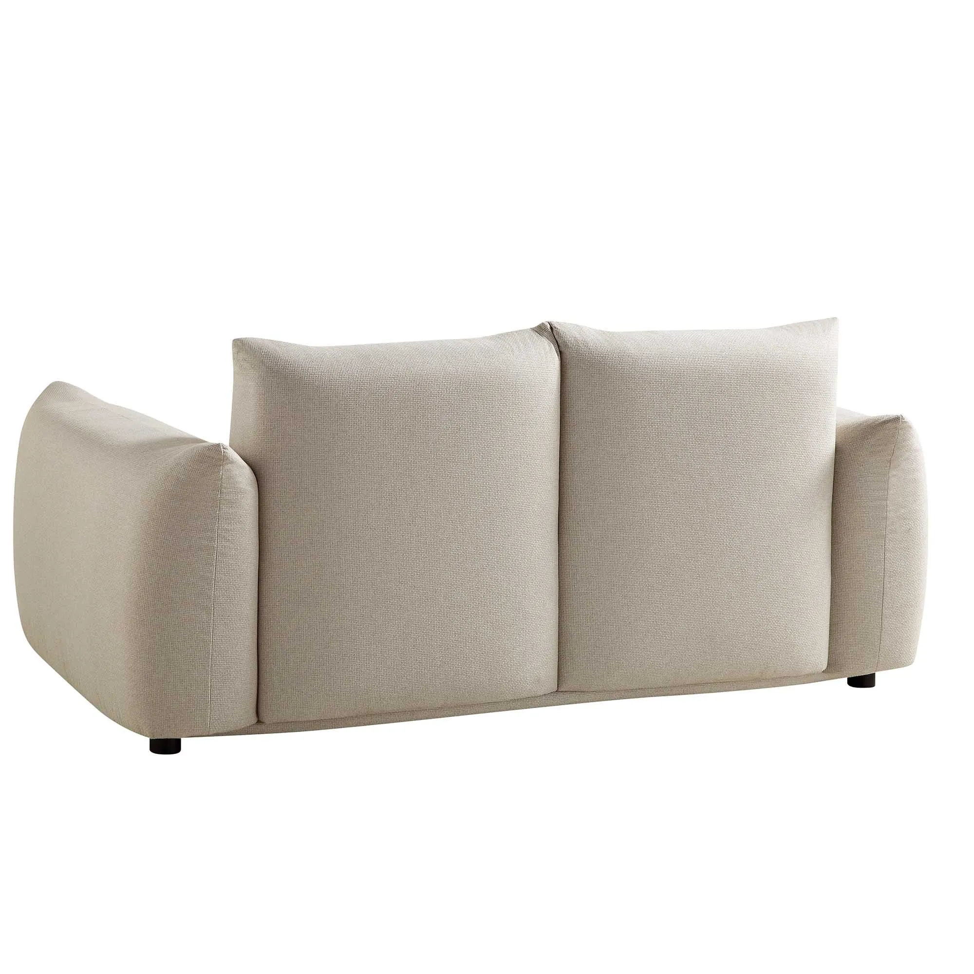Gianni Two Seater Sofa, Beige Woven Fabric