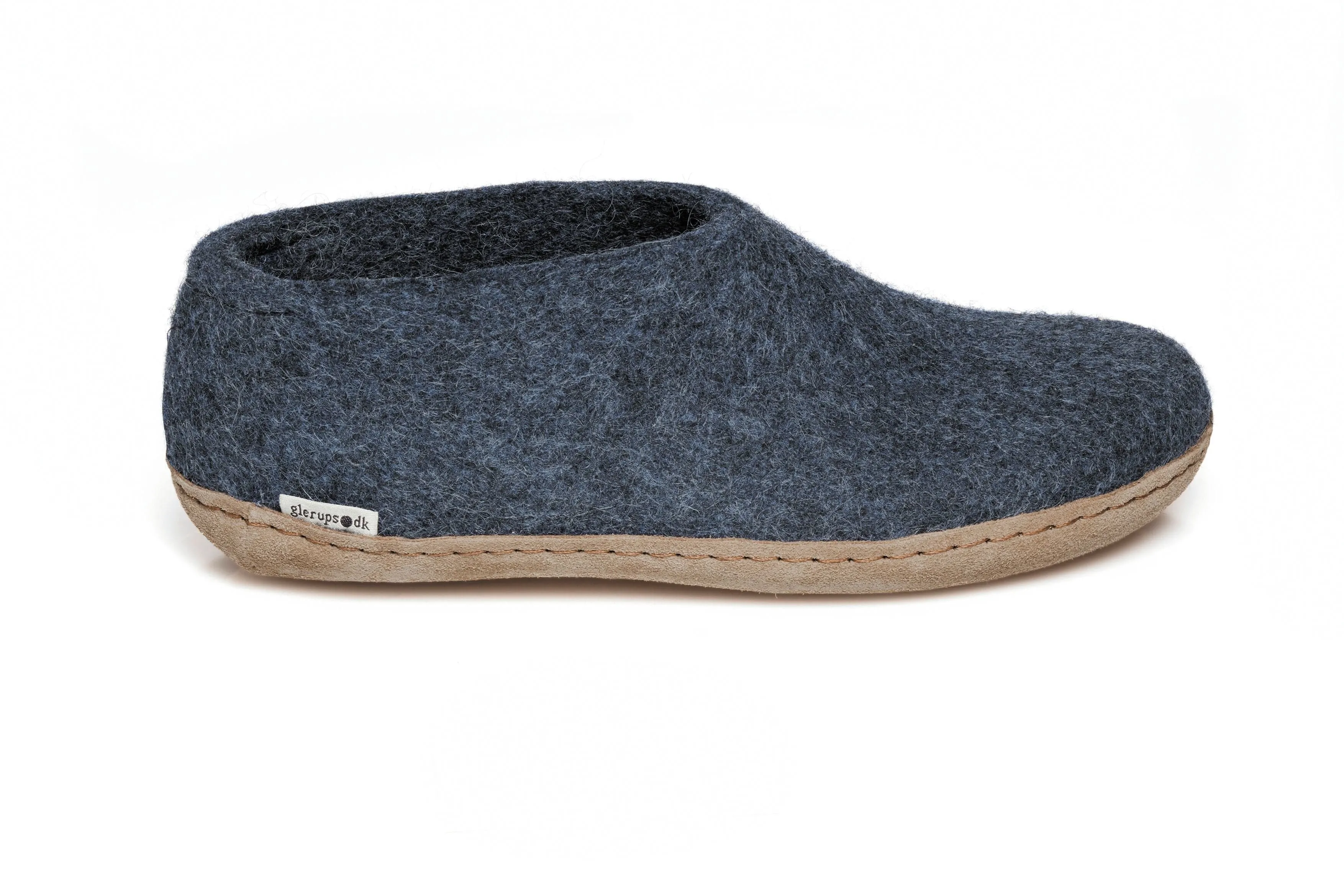 Glerups Slipper: Shoe, Denim, Leather A-10-00
