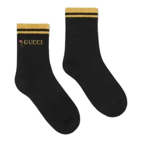 Gucci Embroidery Logo Pong Socks