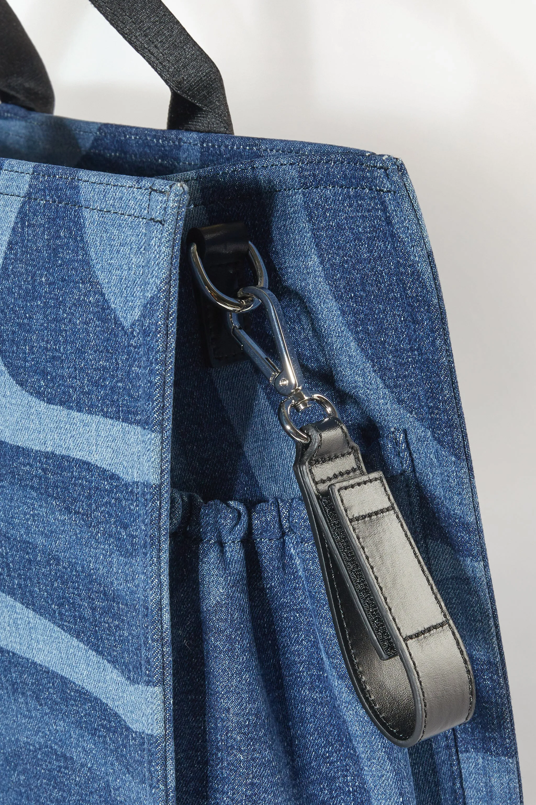 Marmo-Print Denim Changing Bag