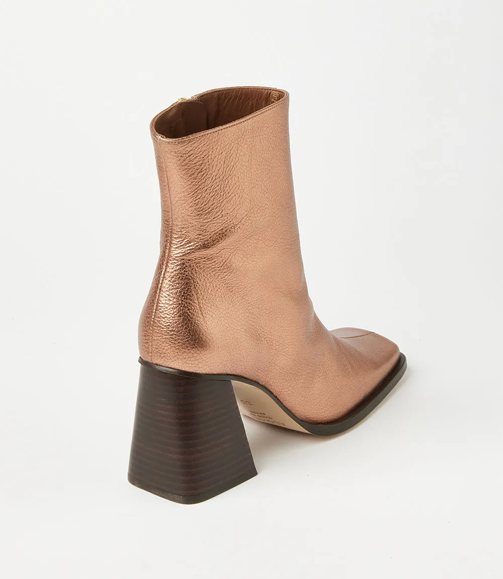 Metallic Leather Boots