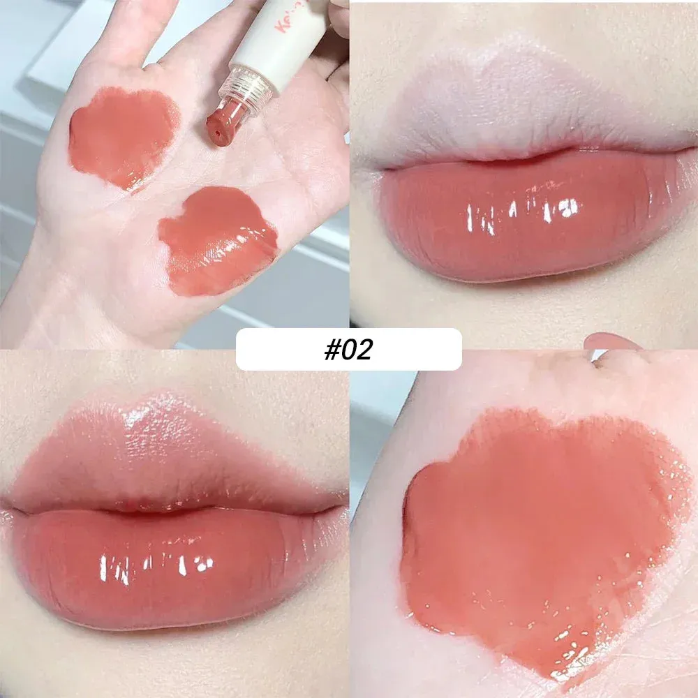 Mirror Jelly Lip Gloss 4 Colors Lasting Hydrating Glossy Lip Glaze Serum Moisturizing Crystal Liquid Lipstick Makeup Cosmetics