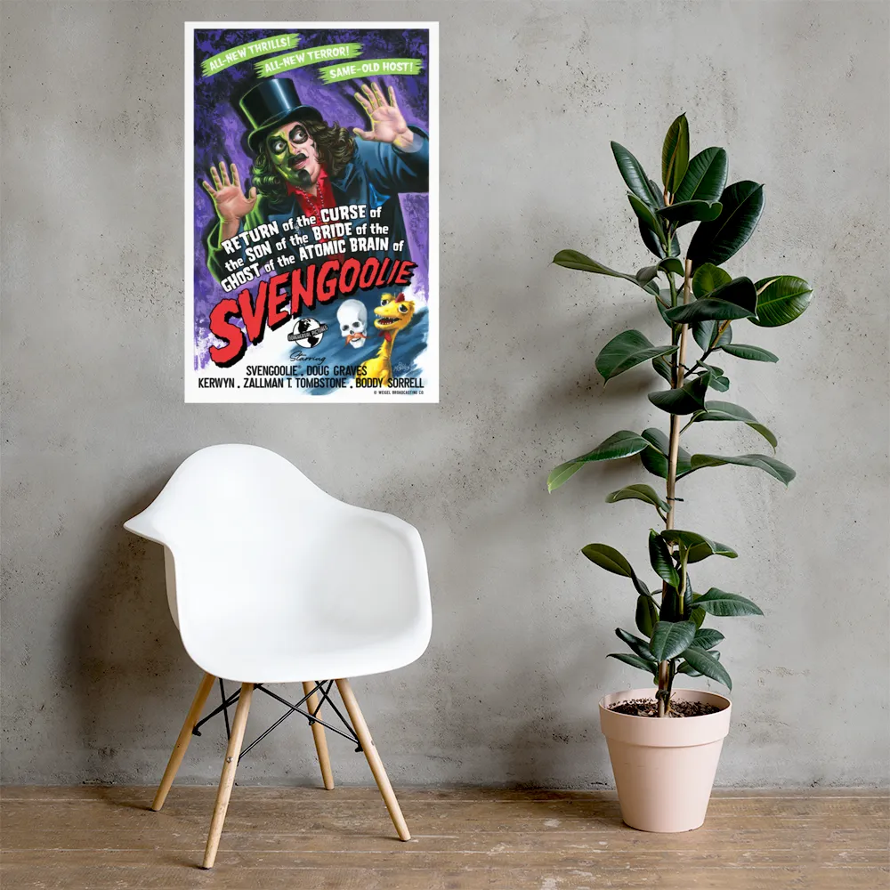 "The Horror of Svengoolie Poster" Svengoolie® Poster by Bill Morrison (2022 Series)