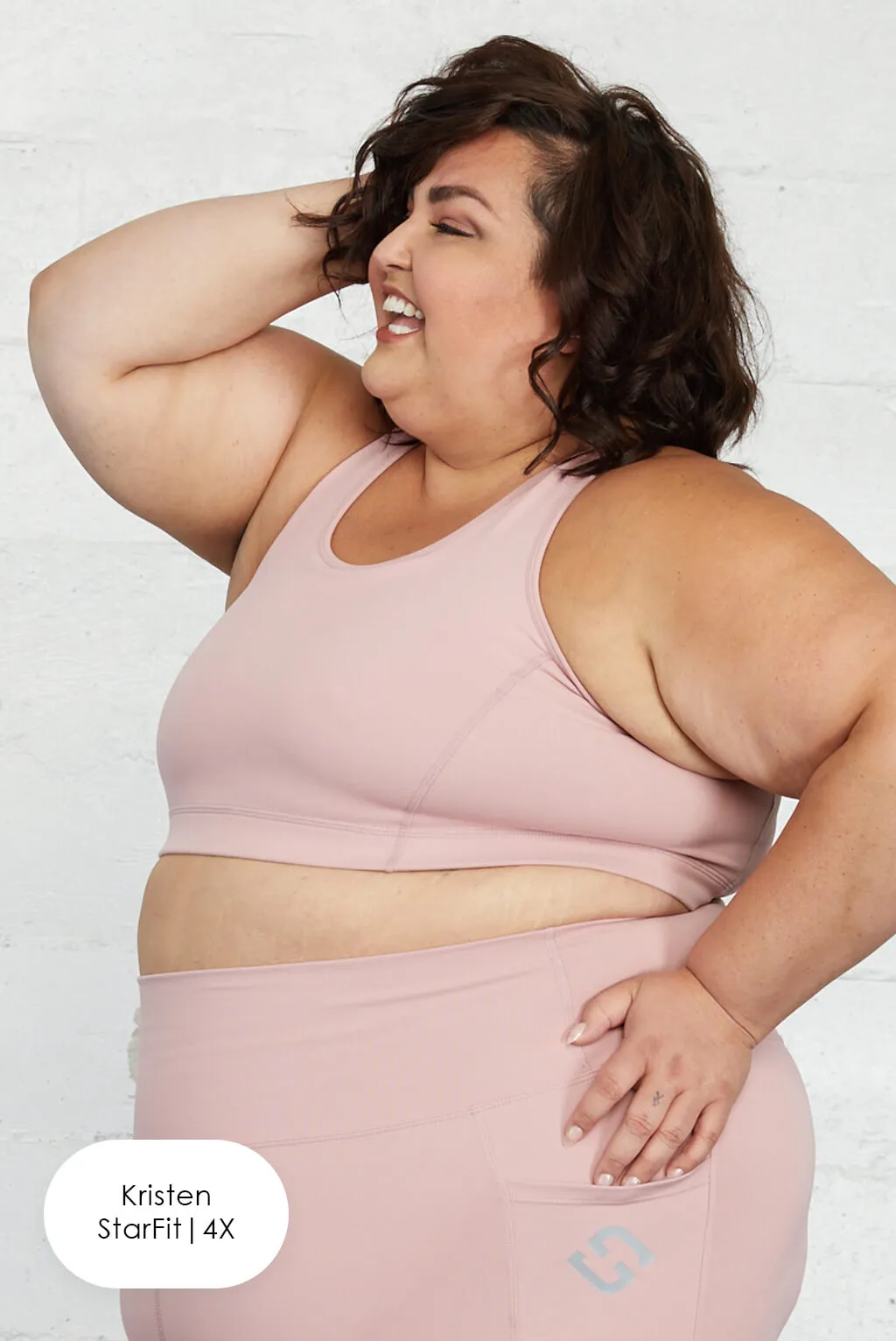 Racerback Sports Bra - Blush - FINAL SALE