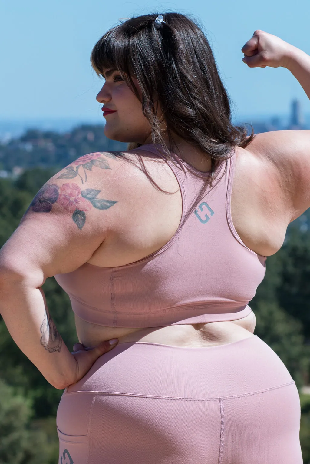 Racerback Sports Bra - Blush - FINAL SALE