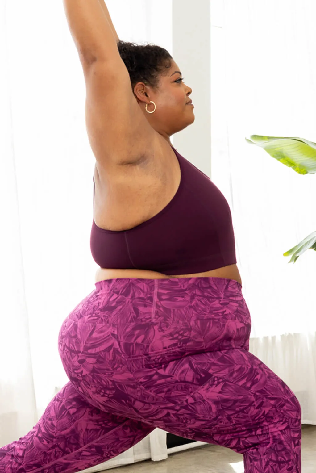 Racerback Sports Bra - Burgundy - FINAL SALE