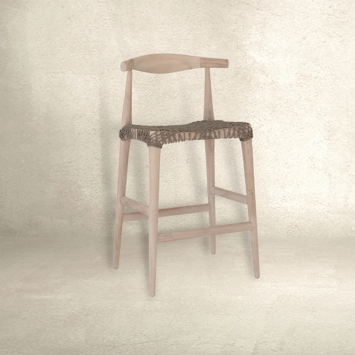 SWENI HORN ROPE BARCHAIR | TAUPE