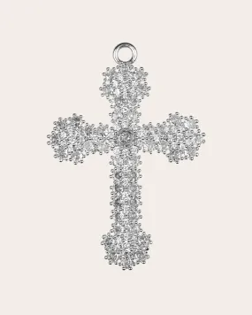 The Kourtney cross pendant - white